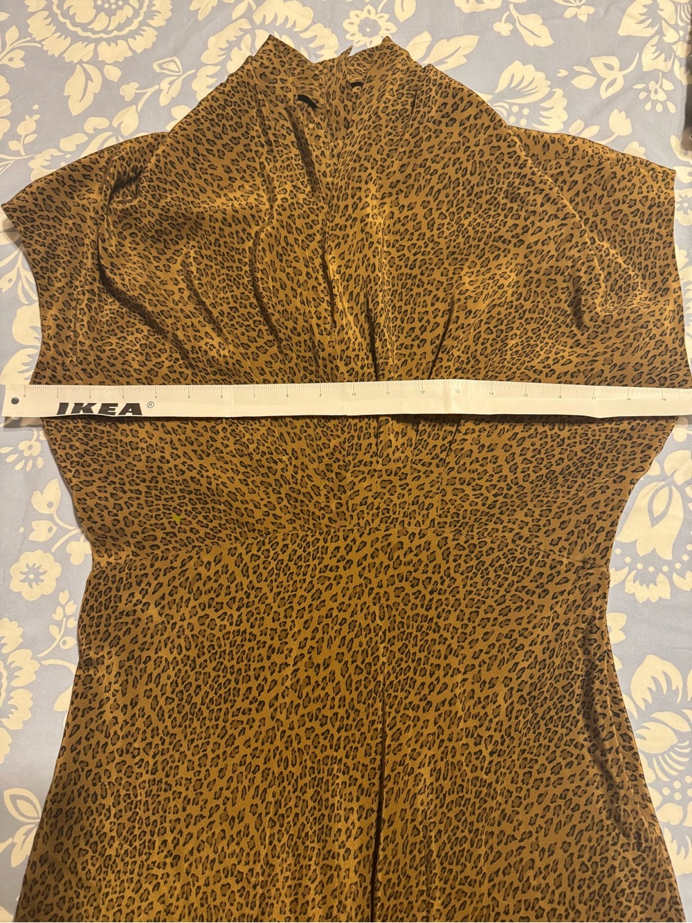 The J. Peterman Company leopard print silk vintage dress size 10 - Picture 5 of 8